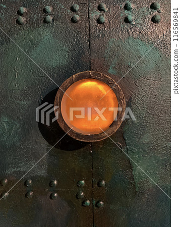 Part of the hull plating of an old submarine. 116569841