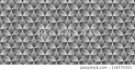 Leaf seamless pattern abstract background vector illustration 116570503