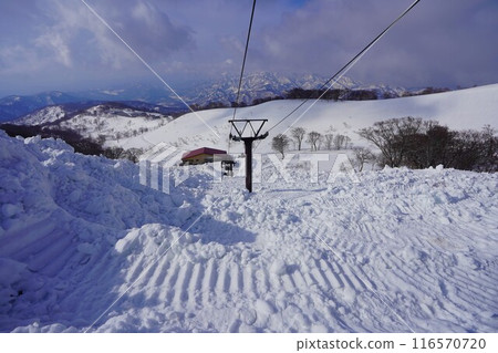 Gassan Pair Lift in Winter 116570720