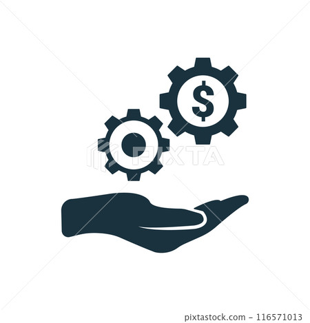 Financial Service icon. Simple creative element. Filled monochrome Financial Service icon for templates, infographics and banners Financial Service icon. Simple creative element. Filled monochrome Financial Service icon for templates, infographics and banners 116571013