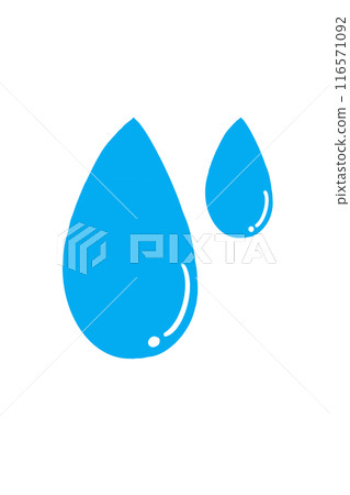 Simple water drop illustration light blue Simple water drop illustration light blue 116571092