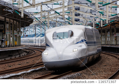 N700S series Nozomi train passing through Tokuyama Station 116571307