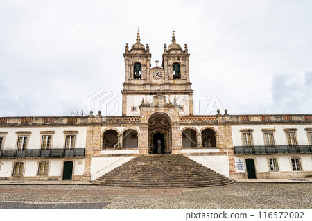 The famous Santuario de Nossa Senhora da Nazare, sanctuary of our lady. Nazare in Portugal 116572002