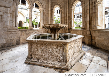 The dining room of Alcobaca monastery, Mosteiro de Santa Maria de Alcobaca at Alcobaca, Portugal The dining room of Alcobaca monastery, Mosteiro de Santa Maria de Alcobaca at Alcobaca, Portugal 116572005