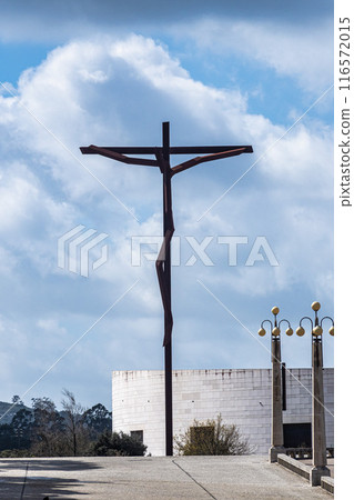 Sanctuary of Fatima, Portugal. The High-Cross near the Minor Basilica of Most Holy Trinity Sanctuary of Fatima, Portugal. The High-Cross near the Minor Basilica of Most Holy Trinity 116572015