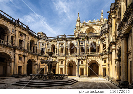 Main cloister of the Monastery of the Order of Christ, Convento de Cristo in Tomar, Portugal. 116572055