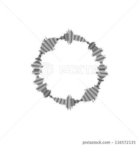 Radial sound wave, vector circle audio impulse signal, circular music sound equalizer, sonic radio voice volume frame Radial sound wave, vector circle audio impulse signal, circular music sound equalizer, sonic radio voice volume frame 116572135