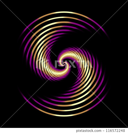Abstract spiral rotating and twisting lines, computer generated background, 3D rendering background 116572248