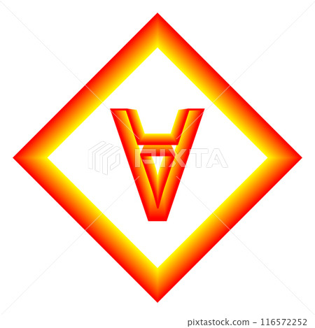 Abstraction. Sign on a white background. Art design. Figure. Symbol and letter A. Name of the company. Logo. Graphic element. Design. Illustration 116572252