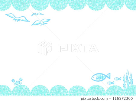 Simple frame with a sea motif③ 116572300