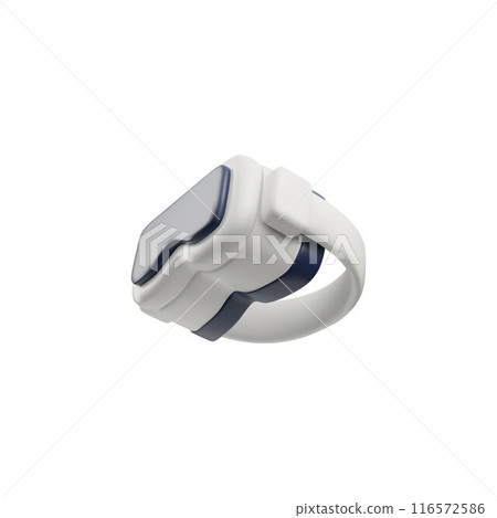 Game metaverse. 3D render virtual reality glasses. 116572586