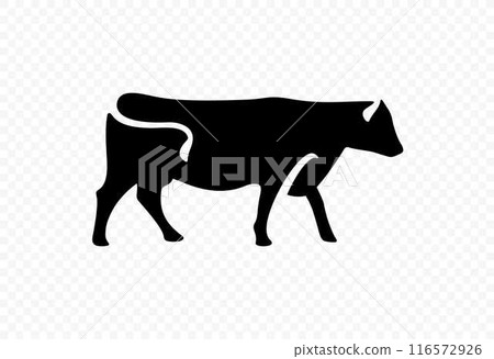 Vector silhouette of a cow Vector silhouette of a cow 116572926