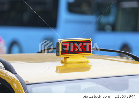 Albanian taxi sign 116572944