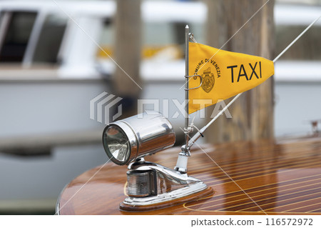 Venetian taxi boat sign 116572972