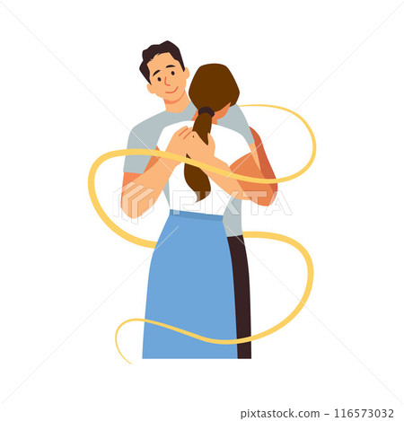 Suicide Prevention Awareness on a vector poster featuring supportive hugs for a girl Feeling depressed 116573032