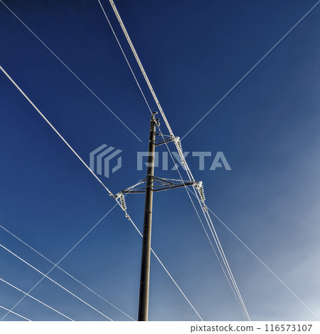 Iced high voltage wires Iced high voltage wires 116573107