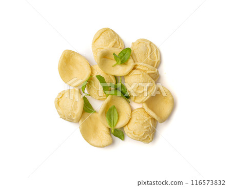 Raw Orecchiette Pasta, Homemade Dry Macaroni, Italian Recchietedde 116573832