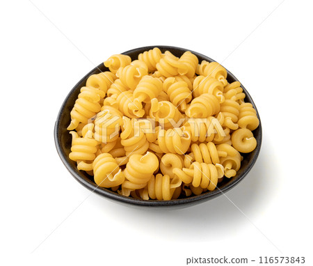 Raw Trottole Pasta, Dry Vesuvio Macaroni, Italian funghetto, Raw Noodle 116573843