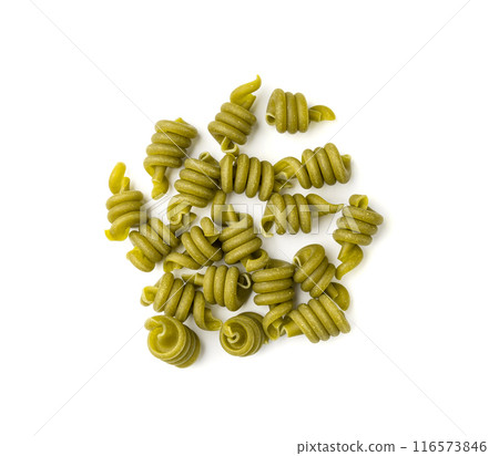 Raw Trottole Pasta, Dry Vesuvio Macaroni, Italian funghetto, Raw Noodle 116573846