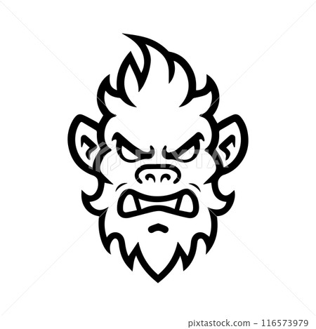 troll icon or modern line symbol. Vector line art and icon design with bold outline. Black and white Pixel Perfect minimalistic symbol isolated white background. Silhouette simple thin sign troll icon or modern line symbol. Vector line art and icon design with bold outline. Black and white Pixel Perfect minimalistic symbol isolated white background. Silhouette simple thin sign 116573979