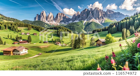Beautiful landscape of Dolomites Alps. 116574972