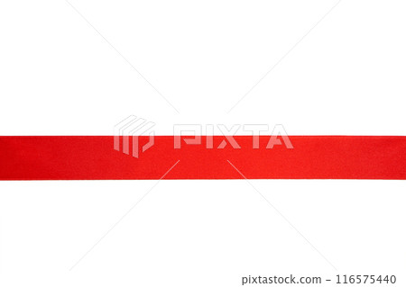 Shiny red ribbon isolated on white background. Shiny red ribbon isolated on white background. 116575440