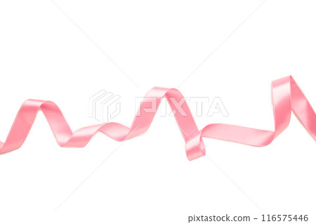 Pink ribbon over white background, design element Pink ribbon over white background, design element 116575446
