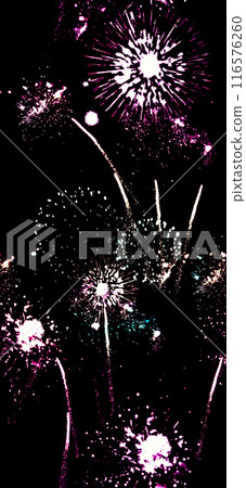 A simple illustration of a repeating pattern of fireworks filling the sky A simple illustration of a repeating pattern of fireworks filling the sky 116576260