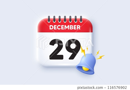 29th day of the month icon. Calendar date 3d icon. Event schedule date. Meeting appointment time. 29th day of December month. Calendar event reminder date. Vector 29th day of the month icon. Calendar date 3d icon. Event schedule date. Meeting appointment time. 29th day of December month. Calendar event reminder date. Vector 116576902