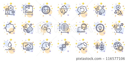 Outline set of Globe, Iceberg and Cloud storage line icons for web app. Include Zinc mineral, Package size, Recovery data pictogram icons. Ab testing, Waterproof, Idea signs. Face detect. Vector Outline set of Globe, Iceberg and Cloud storage line icons for web app. Include Zinc mineral, Package size, Recovery data pictogram icons. Ab testing, Waterproof, Idea signs. Face detect. Vector 116577106