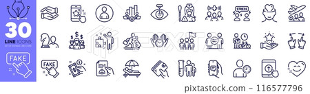 Teamwork chart, Helping hand and Fake information line icons pack. Star rating, Swipe up, Leadership web icon. Sunbed, Technical documentation, Equality pictogram. Salary, Strategy, Chess. Vector Teamwork chart, Helping hand and Fake information line icons pack. Star rating, Swipe up, Leadership web icon. Sunbed, Technical documentation, Equality pictogram. Salary, Strategy, Chess. Vector 116577796