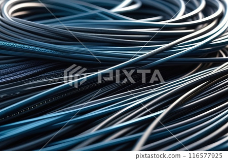 Close-up of blue cables , abstract background 116577925