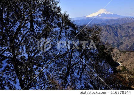 From Hinokiboramaru in the Tanzawa Mountains: Mount Fuji in the harsh winter and Nishitanzawa in winter From Hinokiboramaru in the Tanzawa Mountains: Mount Fuji in the harsh winter and Nishitanzawa in winter 116578144