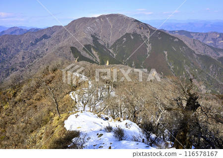從大古看到的大室山丹澤主脊的雪橫 116578167