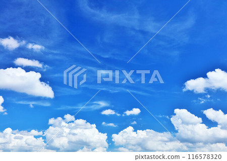 夏天藍天和雲彩 夏天藍天和雲彩 116578320