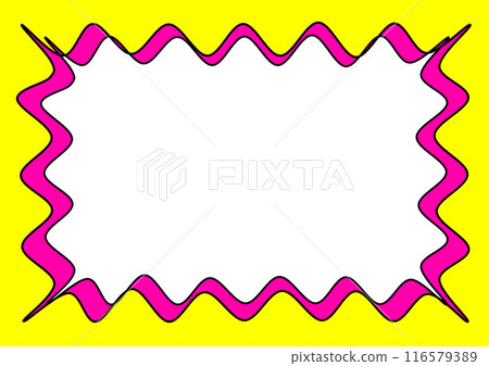 Yellow frame dark pink 116579389