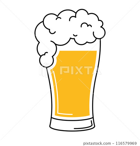 Colored sketch of a beer barrel Vector illustration 116579969
