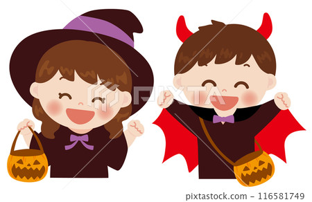 Character illustration of children dressed up 116581749