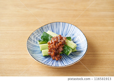 Cucumber with Moromi Miso Cucumber with Moromi Miso 116581913