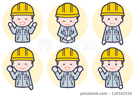 Male construction worker pose set_02 Male construction worker pose set_02 116582038