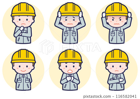 Male construction worker pose set_05 Male construction worker pose set_05 116582041