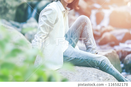 Man enjoying nature Man enjoying nature 116582178