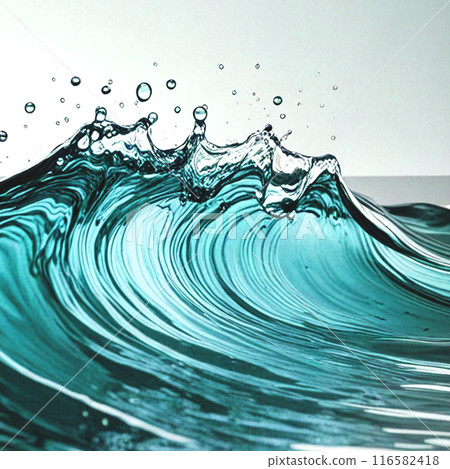 藍色波浪飛濺 116582418