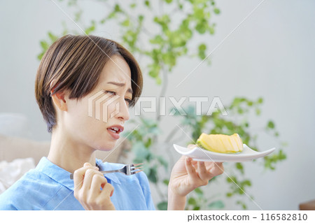 A woman who doesn't like melons A woman who doesn't like melons 116582810