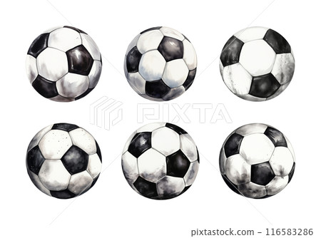 Cute watercolor painting style illustration of Soccer Ball, isolated on white background Cute watercolor painting style illustration of Soccer Ball, isolated on white background 116583286