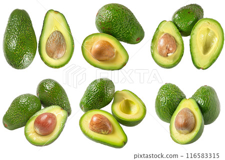 Avocado, fruit realistic Illustration. Realistic PNG file. Mockup template for artwork graphic design Avocado, fruit realistic Illustration. Realistic PNG file. Mockup template for artwork graphic design 116583315