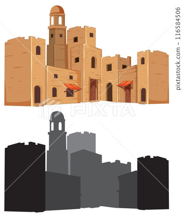 Historic Building with Silhouette 116584506