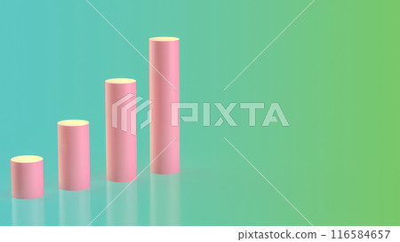 The pink chart for business concept 3d rendering The pink chart for business concept 3d rendering 116584657