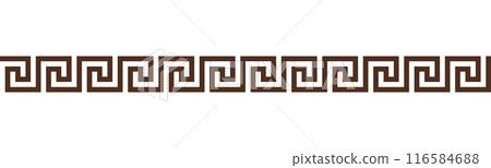 Greece ornament with repeated geometric motif 116584688