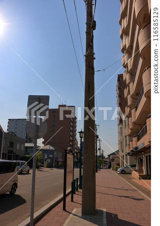 Japan's oldest concrete utility pole made in 1923 in Hakodate Hokkaido in northern Japan Japan's oldest concrete utility pole made in 1923 in Hakodate Hokkaido in northern Japan 116585129